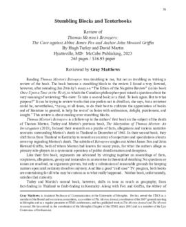 Review [SEASONAL] by (Matthews, Gray) of Thomas Merton's Betrayers: The Case Against Abb.. in The Merton Seasonal 49.3 (Fall 2024...