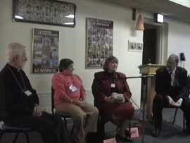 Interview with Thomasine "Tommie" O'Callaghan with panelists Rev. Marilyn Hendricks; Fr. Francis Cusack, C.P.; and Michael Brennan (Part 1 of 3)