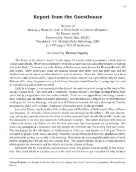 Review [SEASONAL] by (Fogarty, Thomas) of Making a Heart for God: A Week Inside a Catholi.. in Merton Seasonal 26:2 (Summer 2001):...